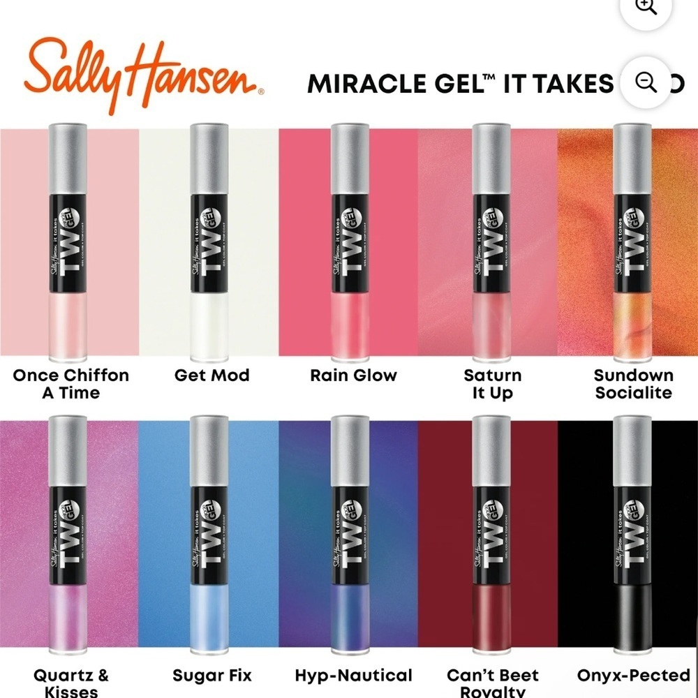 Sally Hansen Miracle Gel It Takes Two Get Mod White Nail Polish and Top Coat Duo - Picture 4 of 4